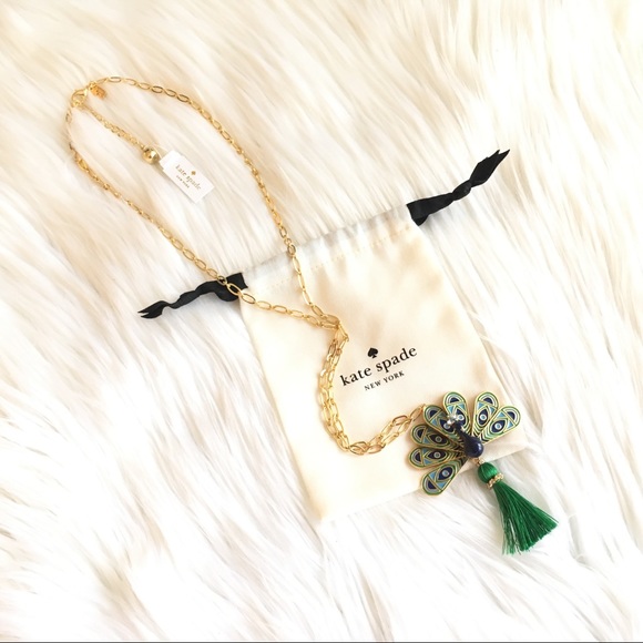 Kate spade green peacock log necklace - Picture 4 of 6